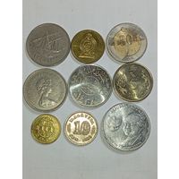 Азия 2  , 9 монет без повторов с рубля .