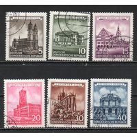 Восстановленные исторические памятники ГДР 1955 год серия из 6 марок