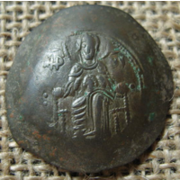 Аттика-Мануила Комнена (1143-1180)Trachy. 3,92гр.30мм.