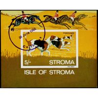 Охота Строма 1969 год блок из 1 беззубцовой марки