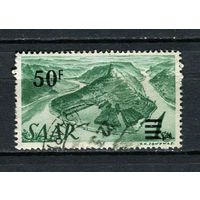 Саар - Французский протекторат - 1947 - Река Саар, надпечатка нового номинала 50fr - [Mi.238Zii] - 1 марка. Гашеная.  (Лот 82CN)