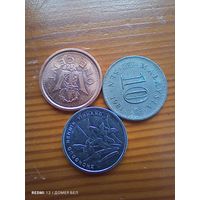 Барбадос 1 цент 2009, Малайзия 10 сен 1981, Китай 1 2006 -61