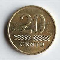 Литва. 20 центов 2007 г.
