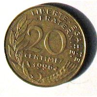 Франция, 20 сантимов 1996
