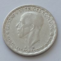 1 крона 1946 года. Швеция. Серебро 400. Монета не чищена. 61