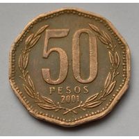 Чили 50 песо, 2001 г.