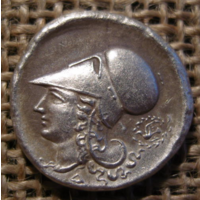 Греция  Коринф статер монета (300 до н.э.) Пегас и Афина 7,78гр.21мм.