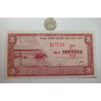 Werty71 Вьетнам Южный 5 донгов 1955 банкнота