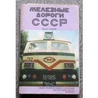 Железные дороги СССР. Масштаб 1 : 8 000 000. 1987 год. формат 72 х 112.