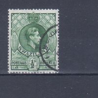 [1349] Британские колонии. Свазиленд 1938. Георг VI.0,5 d. Гашеная марка.