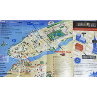 История путешествий: США. Нью-Йорк. Tours New York Sightseeing. Карта-схема Manhattan