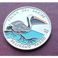 Куба 1 песо, 1994 Карибская фауна - Американский бурый пеликан (Pelecanus occidentalis)