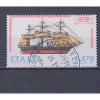 [188] Италия 1977. Флот.Корабль.Парусник. Гашеная марка.