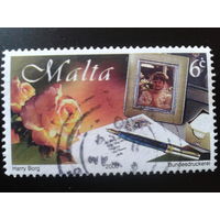Мальта 2000 поздравительная марка, розы