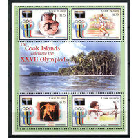 Острова Кука - 2000 - Летние Олимпийские игры - малый лист - [Mi. 1504-1507] - полная серия - 4 марки. MNH.