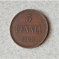 5 pennia 1908 года. AU