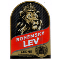 Этикетка пиво Богемский лев темное Лидский ПЗ Т351