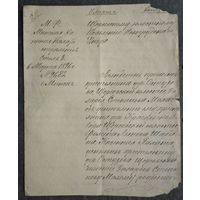 Копия документа Минской Казенной палаты. 1896 г.