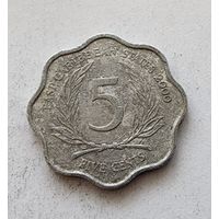 Восточные Карибы 5 центов, 2000