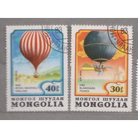 Авиация Авиапочта-  200-летие полета человека - воздушные шары Монголия 1982 год лот 3