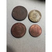 4 монеты ФРГ одним лотом.