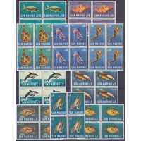 1966 Сан-Марино 869VB-878VB Морская фауна - Дельфины
