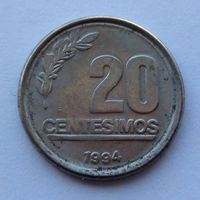 Уругвай 20 сентесимо. 1994