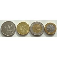 Доминиканская Республика. набор 4 монеты 1, 5, 10, 25 песо 2016 - 2017 год