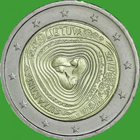 2 евро 2019 Литва  Сутартинес UNC из ролла