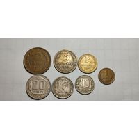 Погодовка монет СССР 1955 года : 1+2+3+5+10+15+20 копеек. Смотрите другие мои лоты