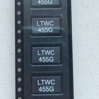 LTWC455. 455 кГц. Пьезокерамический полосовой фильтр 455кГц SMD с полосой пропускания 15кГц. LTWC455G LTWC 455G