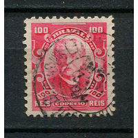 Бразилия - 1906/1910 - Известные личности 100R - [Mi.166] - 1 марка. Гашеная.  (Лот 12DR)