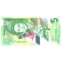 Восточные Карибы 5 долларов 2019 года. Состояние UNC!
