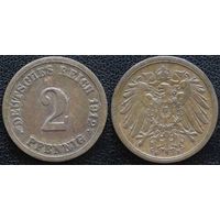YS: Германия, Рейх, 2 пфеннига 1912F, KM# 16