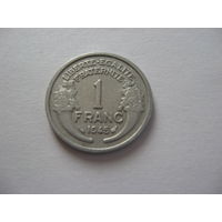 Франция 1 франк 1945г