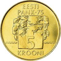 Эстония 5 крон, 1994 UNC