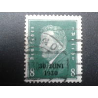 Германия 1930 Эберт надпечатка