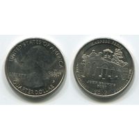 США. 25 центов (2016, Западная Вирджиния, буква P, XF)