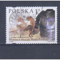 [2469] Польша 2001. Война.Кавалерия.Кираса. Одиночный выпуск. Гашеная марка.