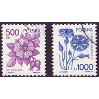 Лечебные растения Польша 1989 год 2 марки