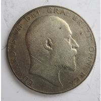 Великобритания 1\2 пол кроны 1910 серебро .29-306
