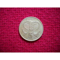 Кипр 5 центов 1990 г.