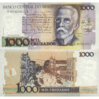 Бразилия 1000 Крузадо 1987-88 UNC П1-438