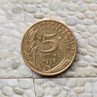 5 сантимов 1996 года Франция. Пятая Республика. Очень красивая монета! .