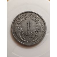 Франция 1 франк 1957 год буква В