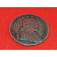 Монета 1/3 талера 1793 года. Саксония. Серебро.