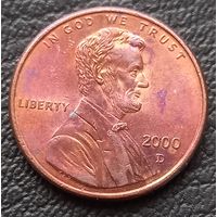 1 цент 2000 D США