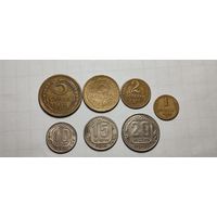 Погодовка монет СССР 1956 года : 1+2+3+5+10+15+20 копеек. Смотрите другие мои лоты