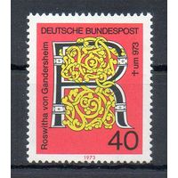 1000-летие со дня смерти Хросвиты Гандерсгеймской - немецкой святой христианской монахини ФРГ 1973 год серия из 1 марки