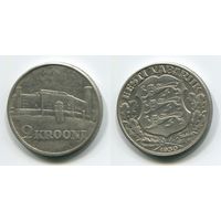 Эстония. 2 кроны (1930, серебро, XF)